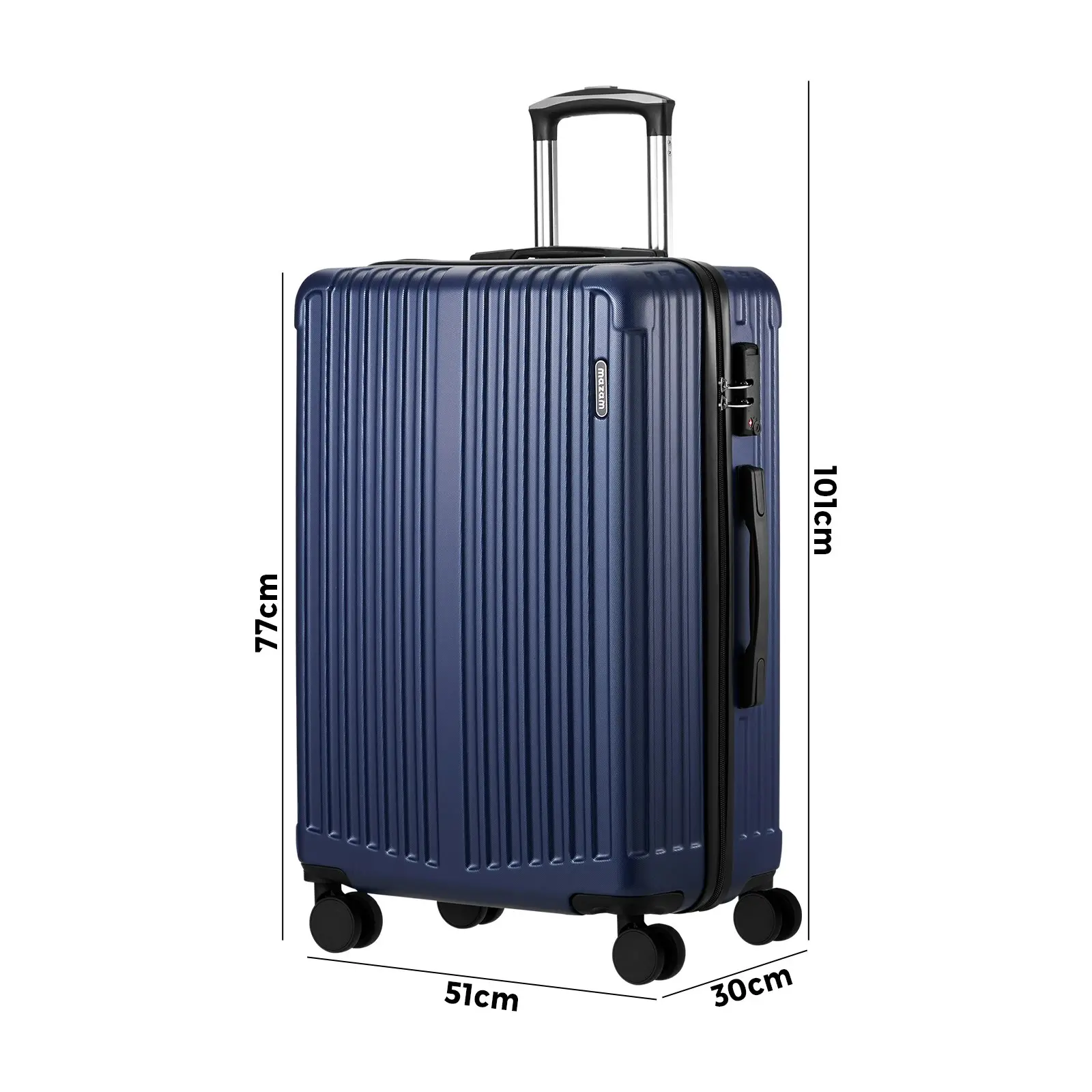 Mazam 28" Luggage Suitcase Trolley Set Travel TSA Lock Storage ABS Case Navy