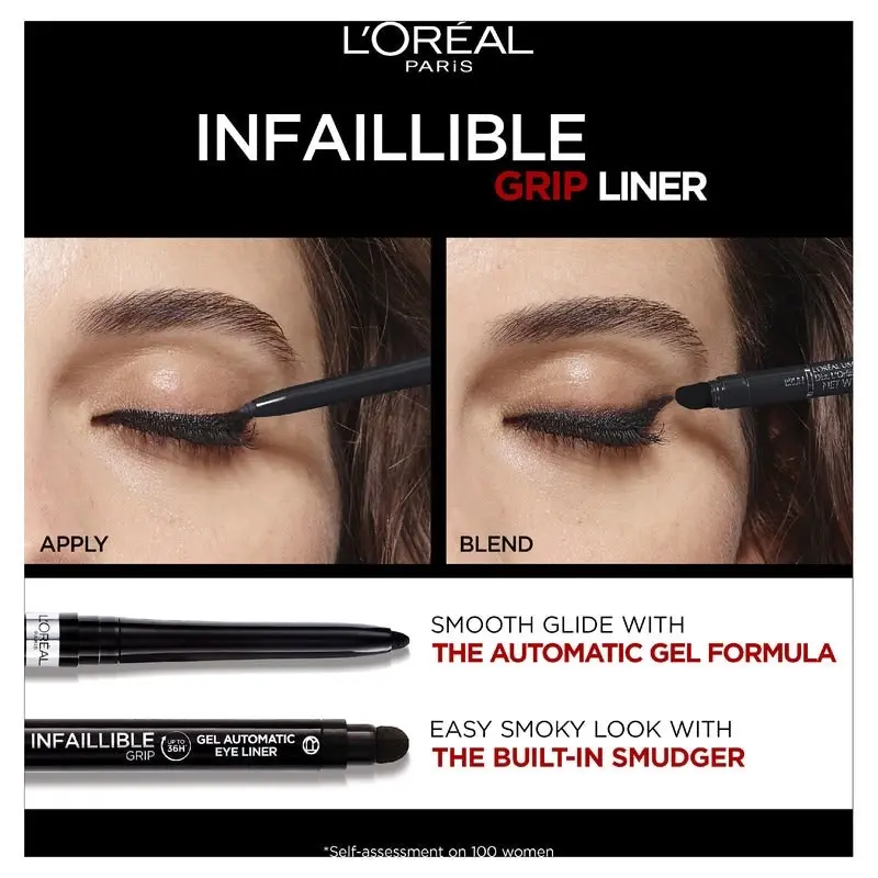 L'Oreal Paris Eyeliner Infallible Grip 36H Gel Auto Liner Intense Black