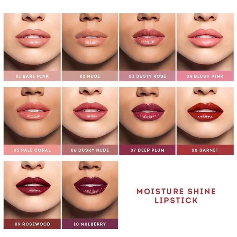 Nude by Nature Moisture Shine Lipstick 08 Garnet