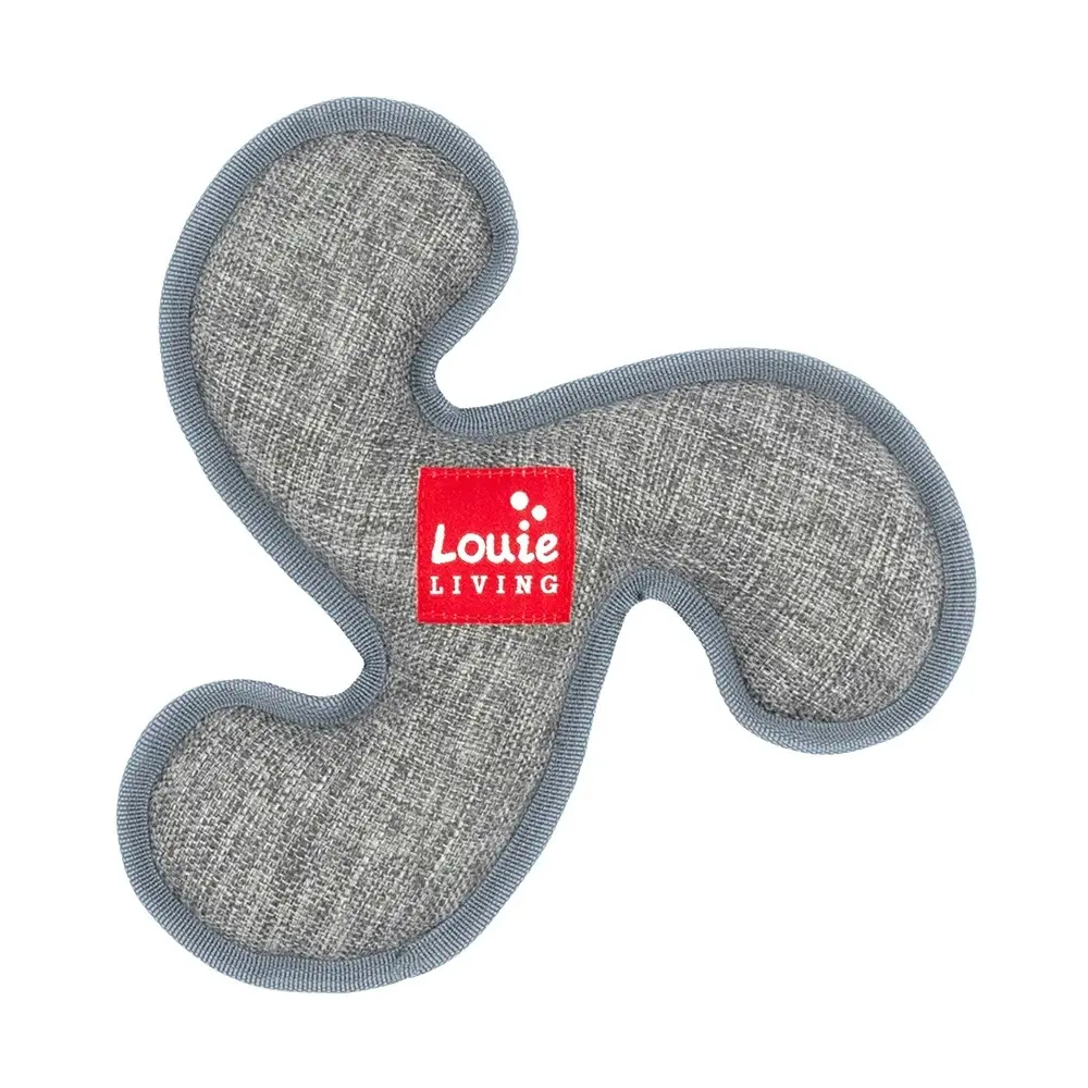 2PK Louie Living Urban Pet/Dog/Cat Durable Squeaker Bite/Chew Toy Frisbee Plush