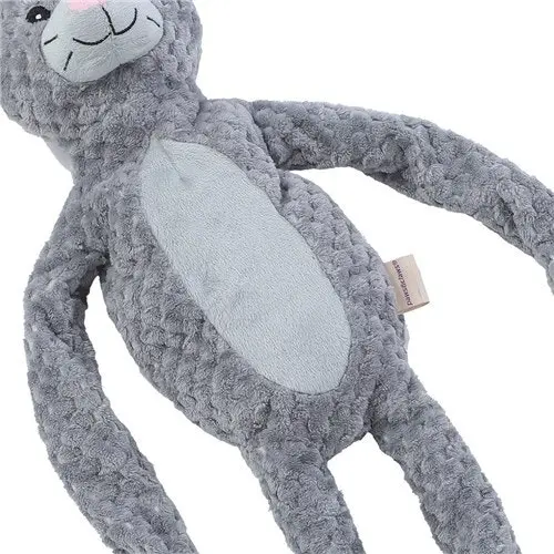 2x Paws & Claws 100x20cm Super Long Plush Rabbit w/Rope Inner Dog Toy