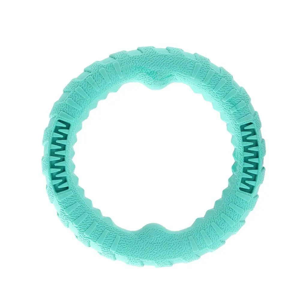 2x Paws & Claws Fetch N' Play 24cm Tugger Ring Large Pet/Dog Chew Play Toy Aqua