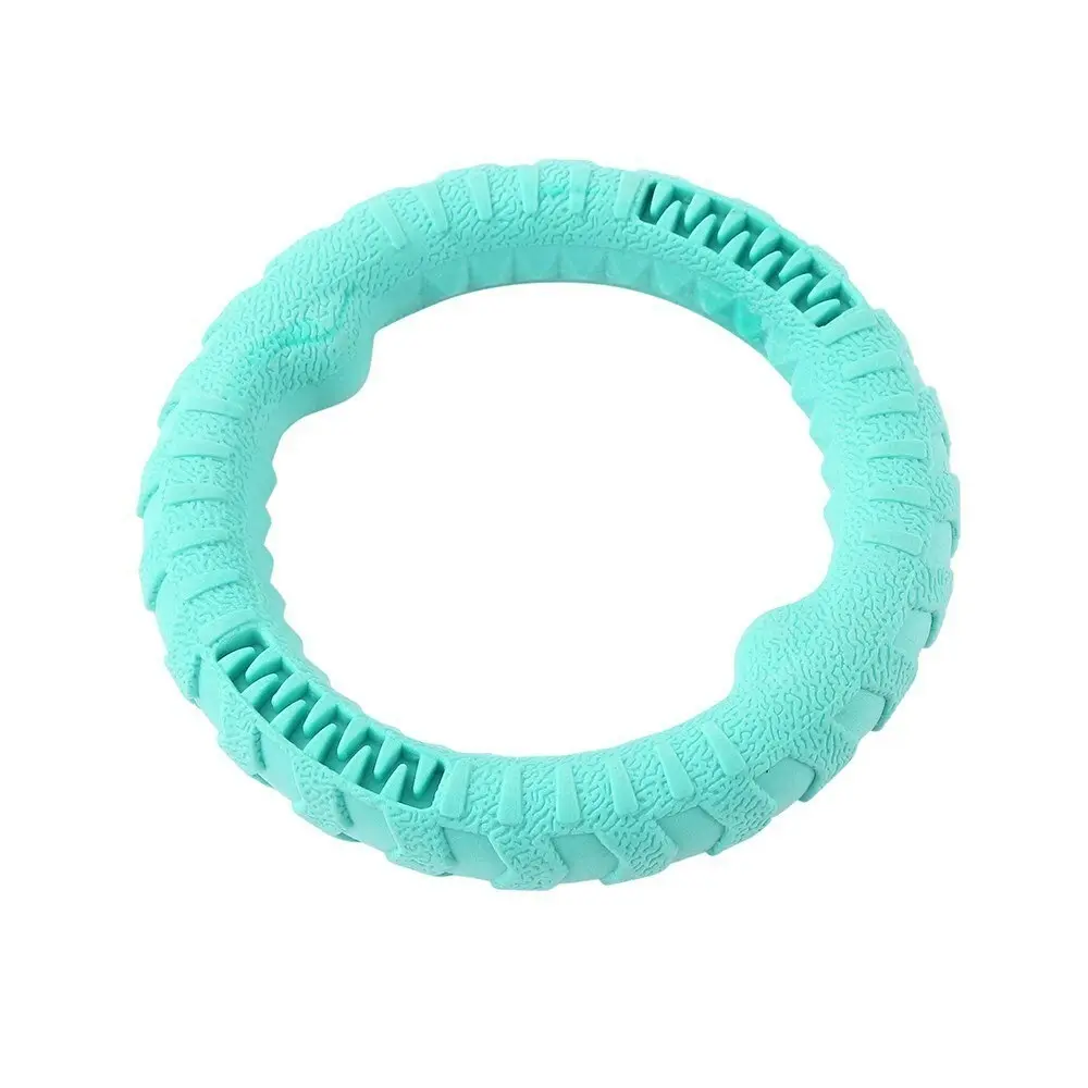 2x Paws & Claws Fetch N' Play 24cm Tugger Ring Large Pet/Dog Chew Play Toy Aqua