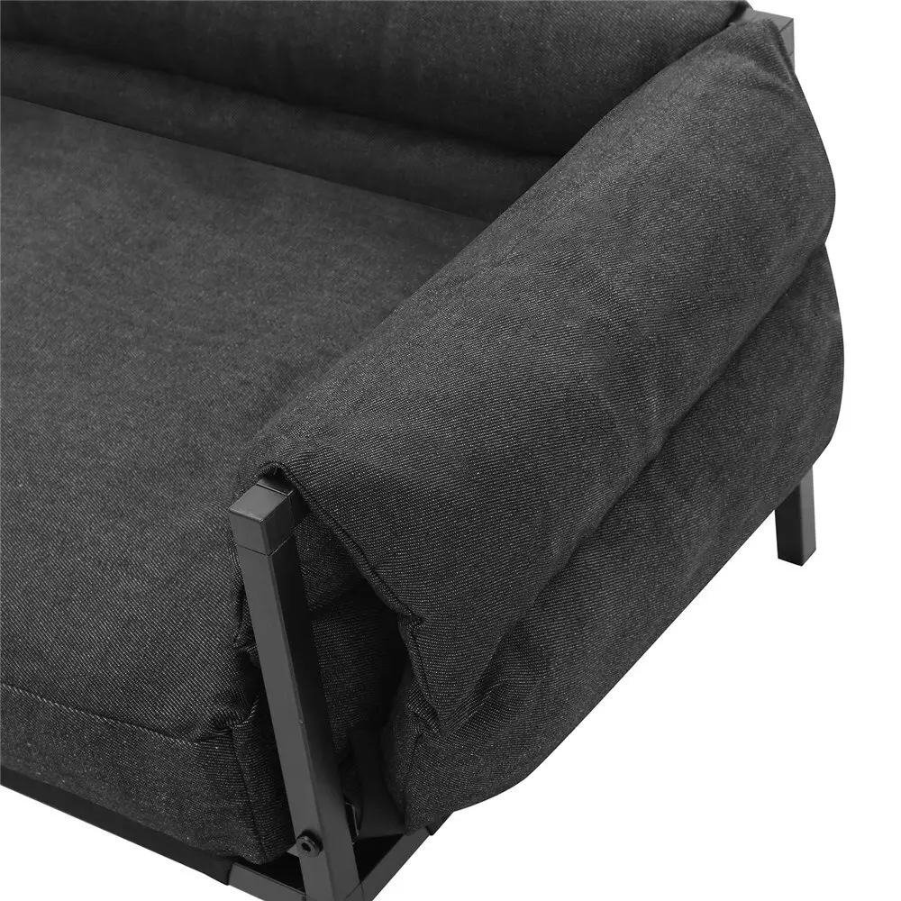 Paws & Claws Elevated Sofa Pet/Dog Sleeping Bed Medium 64.5x49cm Grey Denim