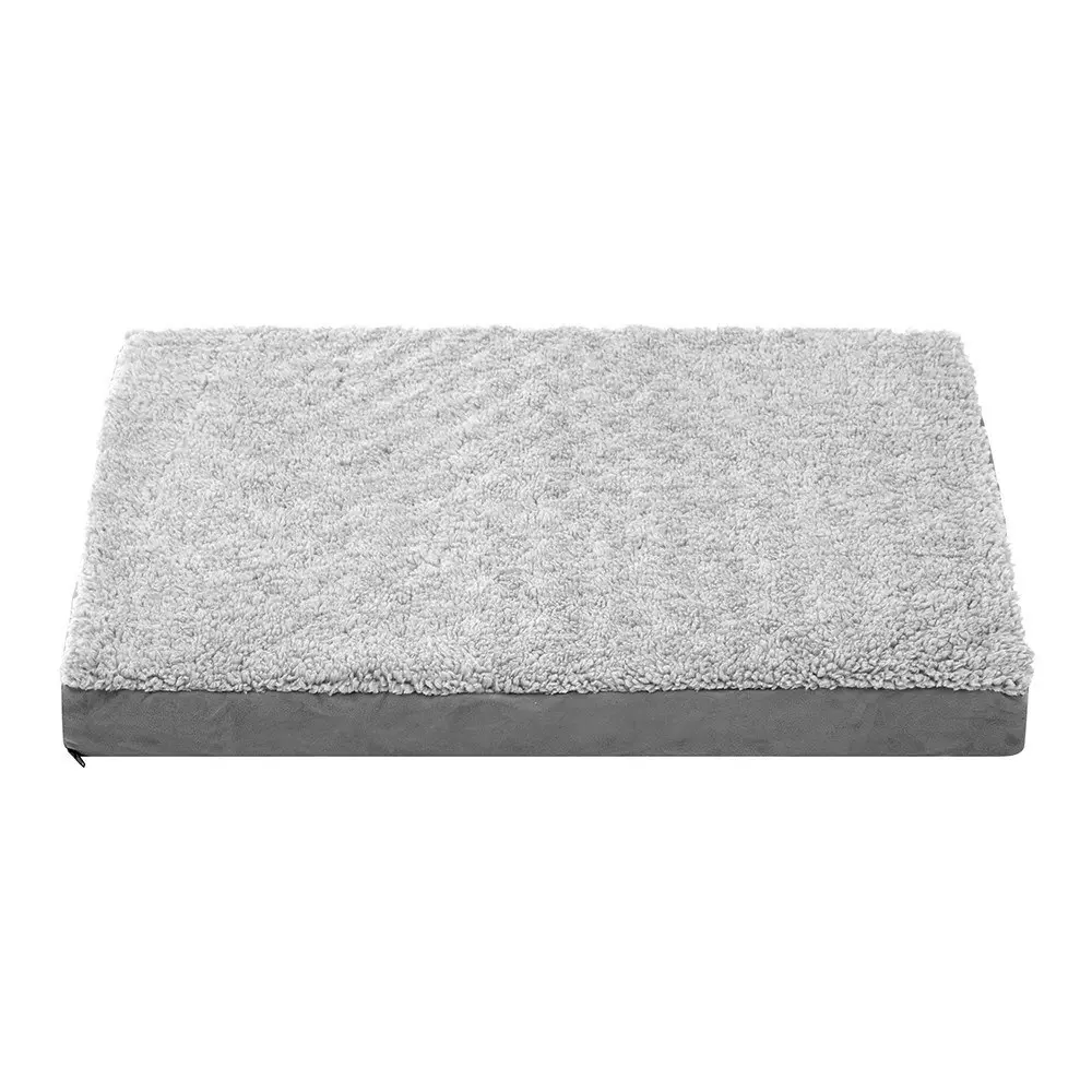 Paws & Claws 75x8cm Orthopedic Pet/Dog/Cat Suede Bed Rectangle Cushion Grey