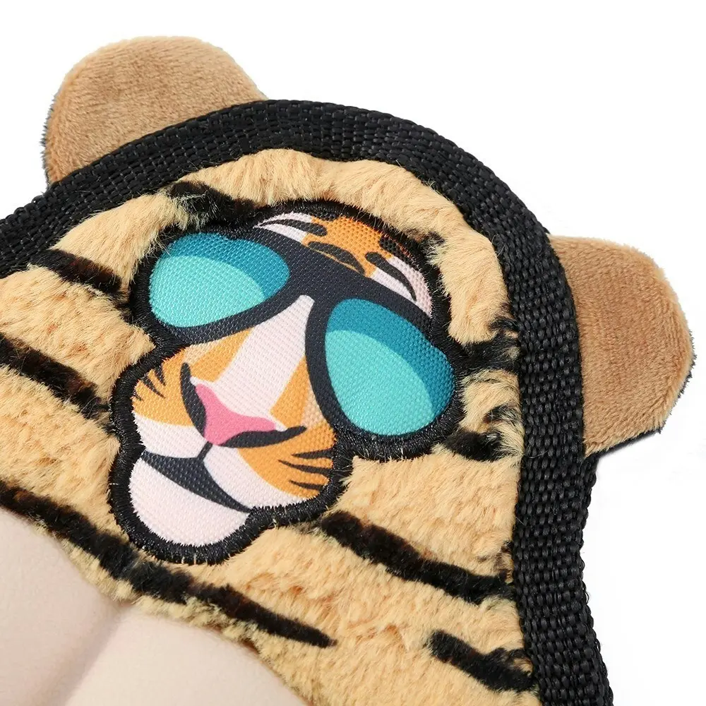 2x Paws & Claws 27cm Cool Guy Tiger TPR Chest Flat Plush Pet/Dog Squeaker Toy