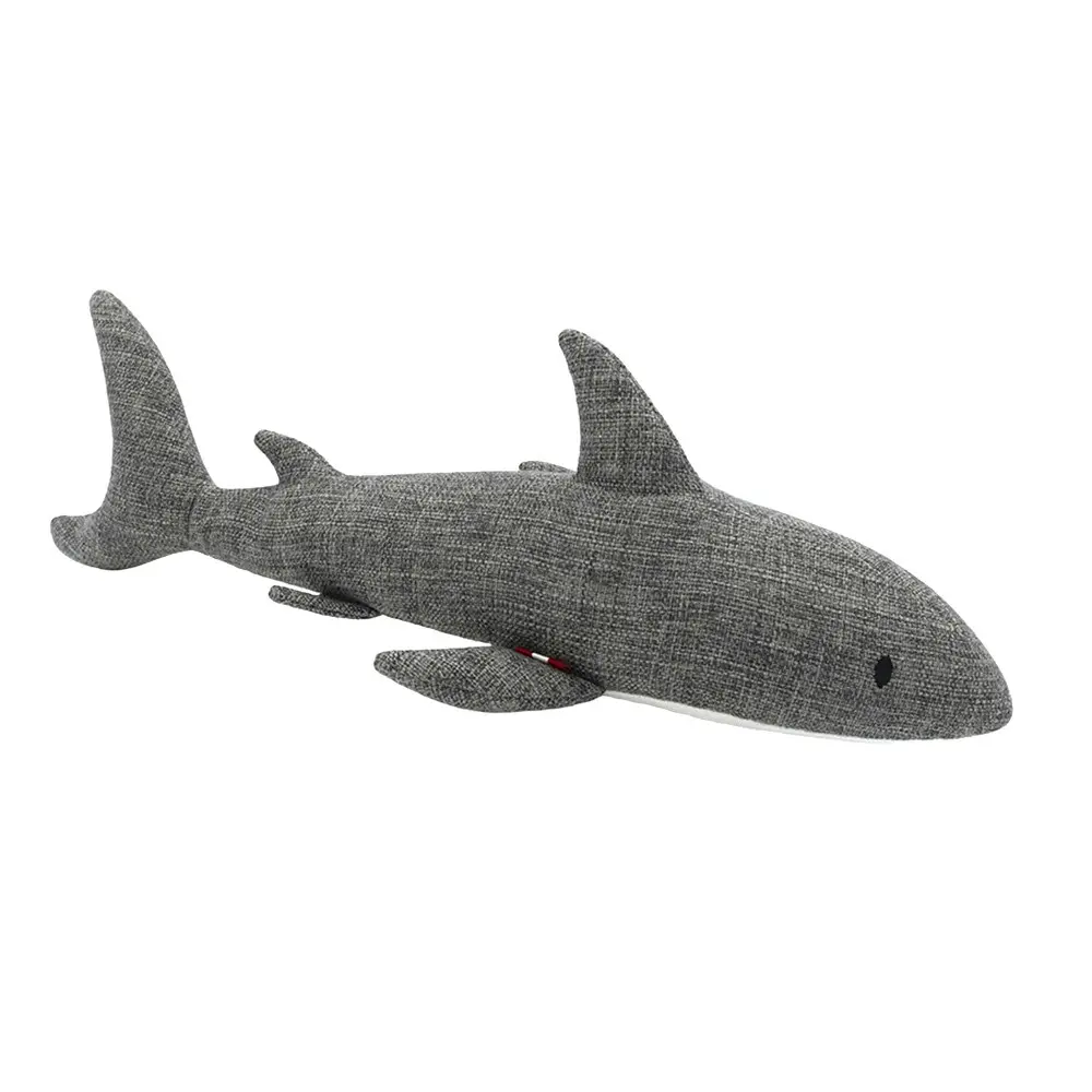 2PK Louie Living Urban Pet/Dog/Cat Durable Squeak Chew Toy Sammie Shark Plush