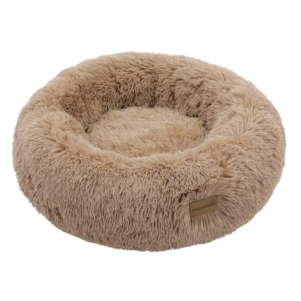 Paws & Claws Pet/Dog Calming 70x70cm Soft Cosy Plush Blanket Round Camel Brown