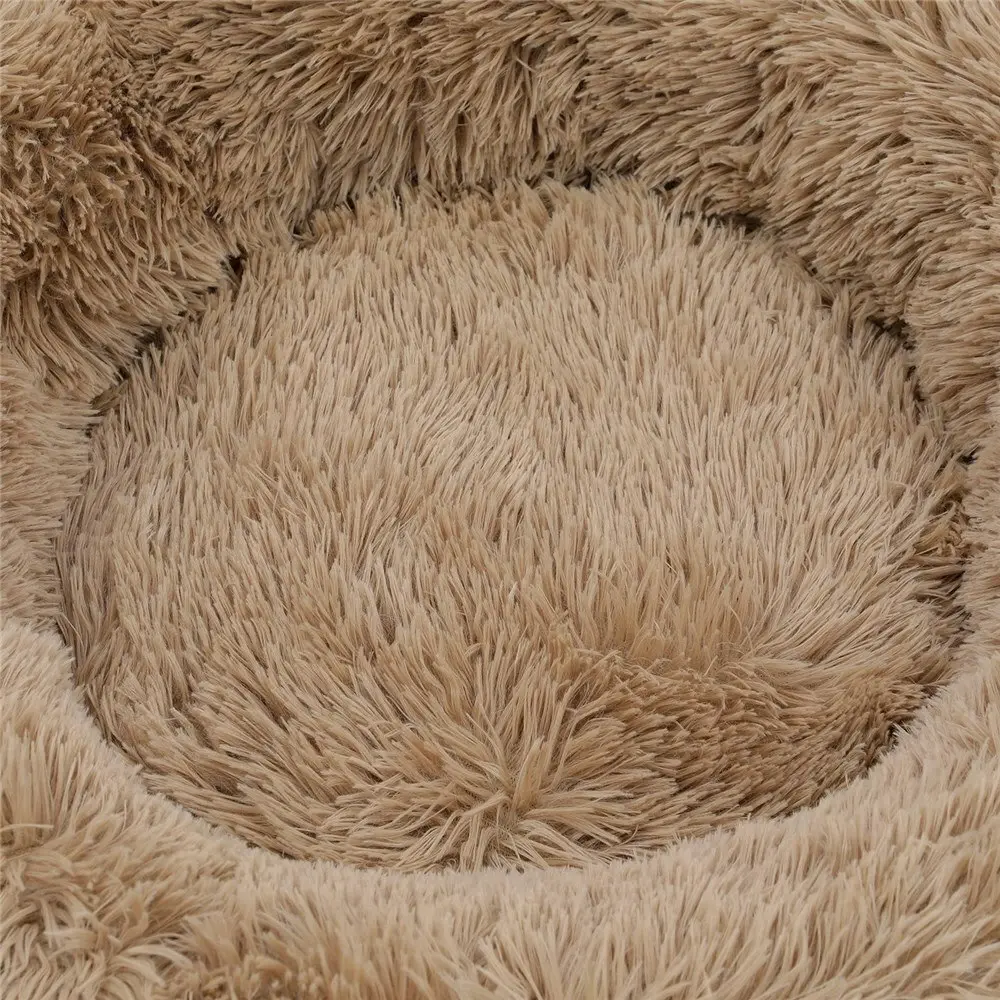 Paws & Claws Pet/Dog Calming 70x70cm Soft Cosy Plush Blanket Round Camel Brown