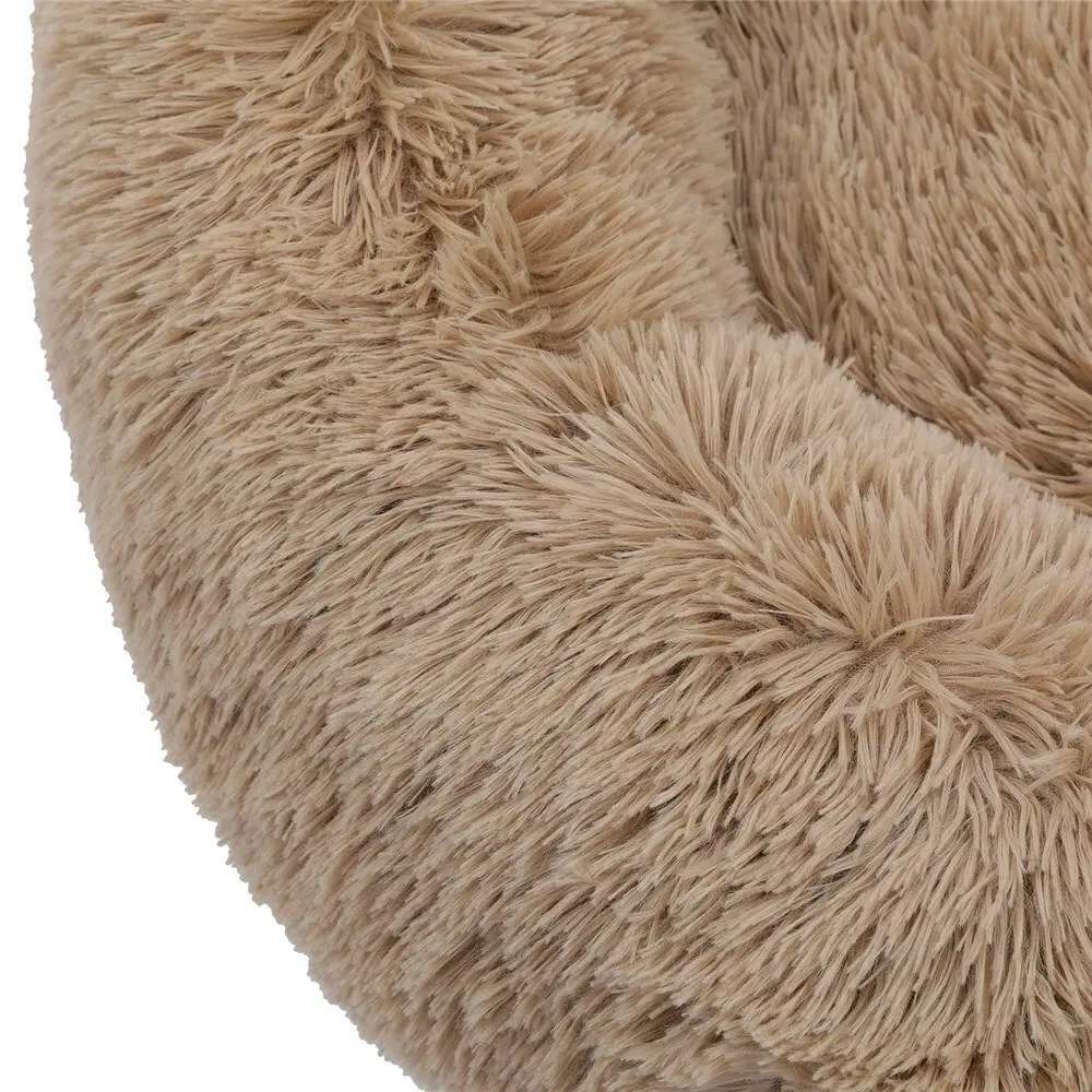 Paws & Claws Pet/Dog Calming 70x70cm Soft Cosy Plush Blanket Round Camel Brown