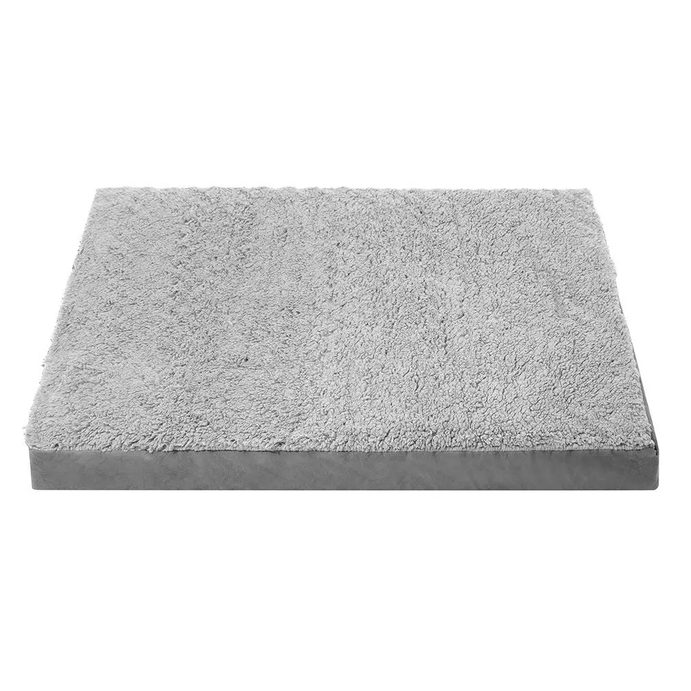 Paws & Claws 100x10cm Orthopedic Pet/Dog/Cat Suede Bed Rectangle Cushion Grey