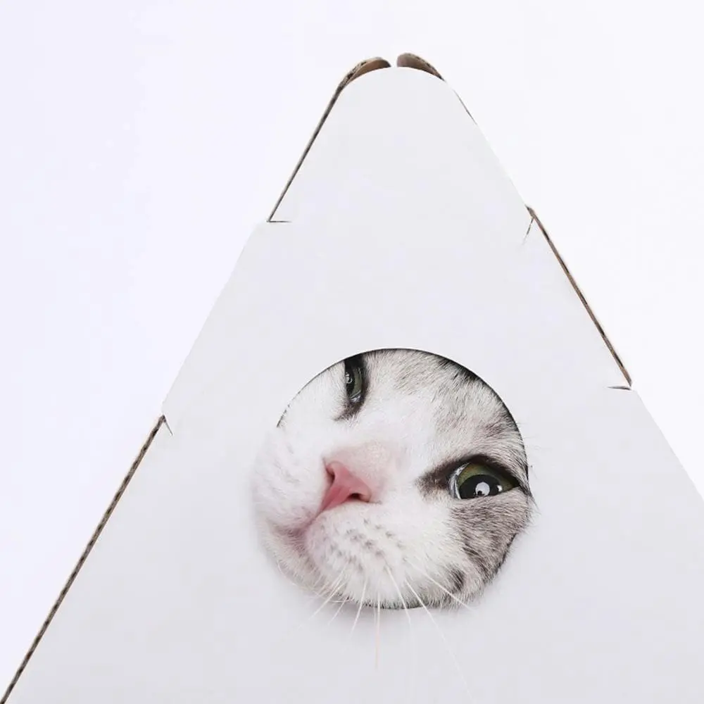 Petkit Cardboard Cat Scratcher House Pyramid Landscape Pet Scratching Toy Blue