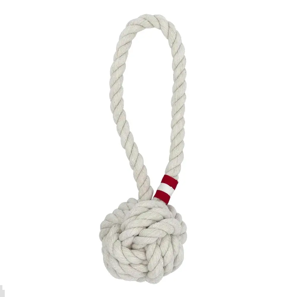 2x Louie Living Urban 20x7.5cm Tug Rope Fun Play Teeth/Gum Dog/Pet Toy Small WHT