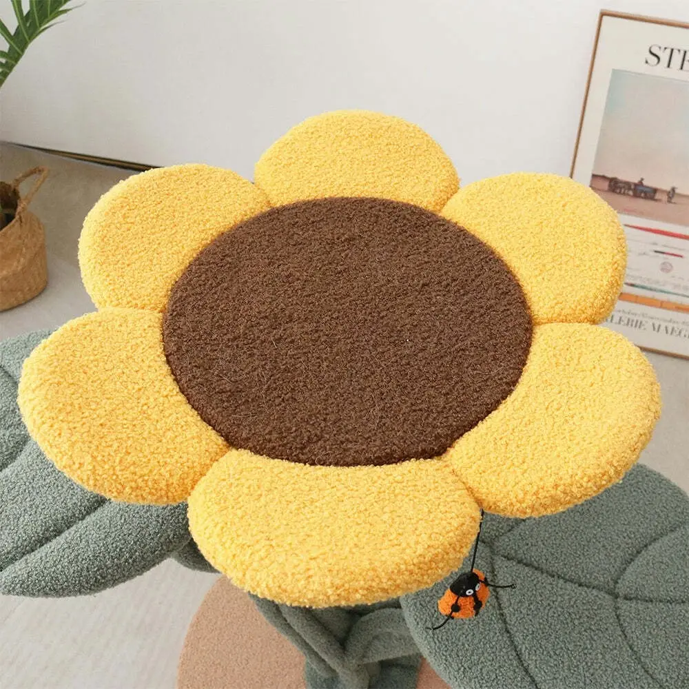 Cmisstree 3-Level Sunflower Pet Cat Scratching Tree Post w/Hanging Toy Scratcher