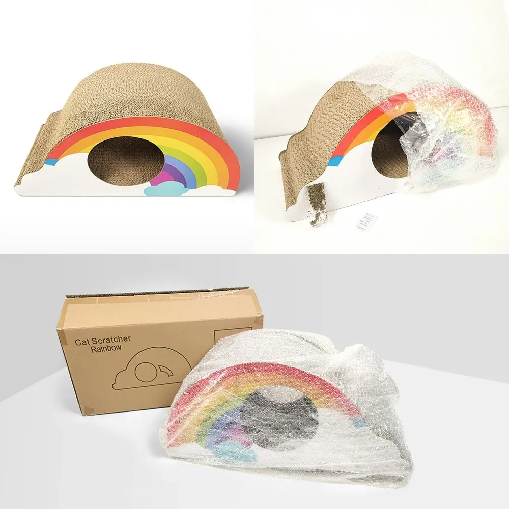 Zodiac Rainbow 57x29cm Scratcher Play Furniture Pet Cat Scratching House Bed