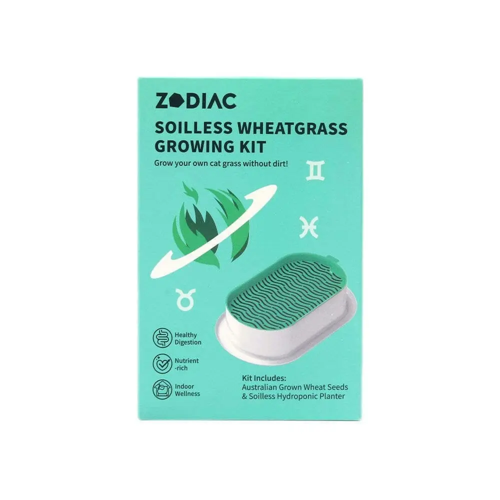 2x Zodiac Soilless Wheatgrass Growing Kit Pet/Cat Feed Healthy Grass Snack Green