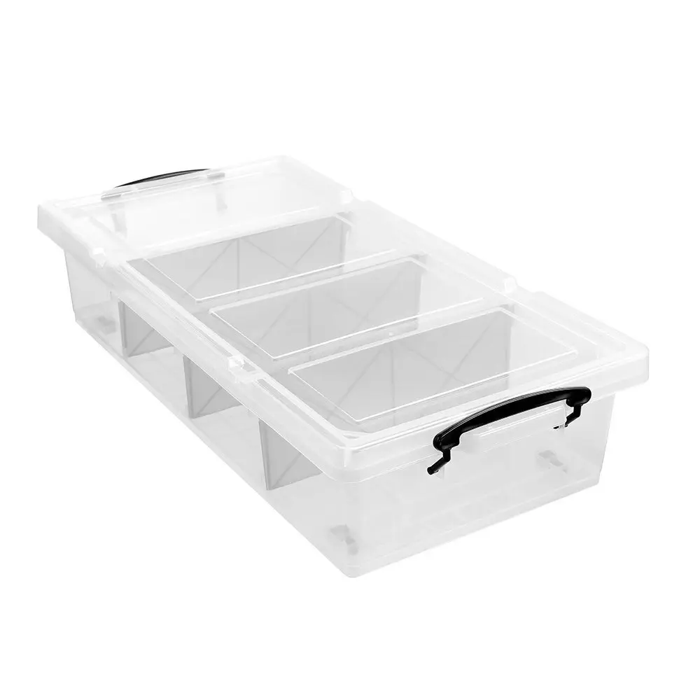 Boxsweden 76x38cm/35L 4 Section Compartment Storer Home/Office Tub Organiser