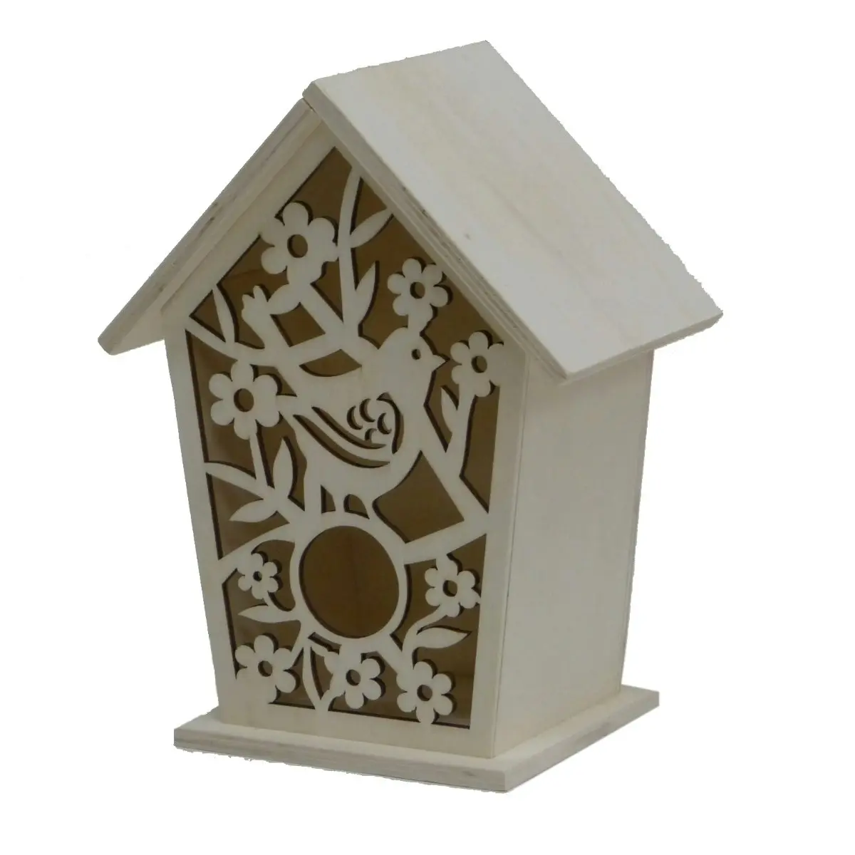 2x Boyle Art/Craft 16.5cm Plywood Laser Cut Birdhouse Storage Box Home Decor