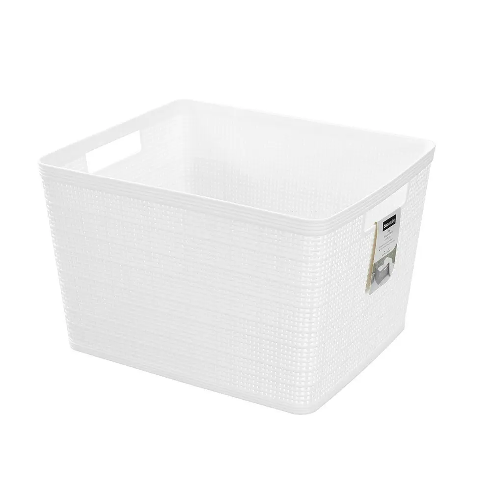 2x Boxsweden Ivy Weave 34.5cm Basket Home Storage Organiser w/ Handles Asst