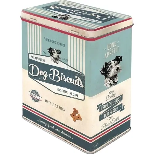 Nostalgic Art 20cm/3L Tin Box Storage Dog Biscuits Canister Organiser Large