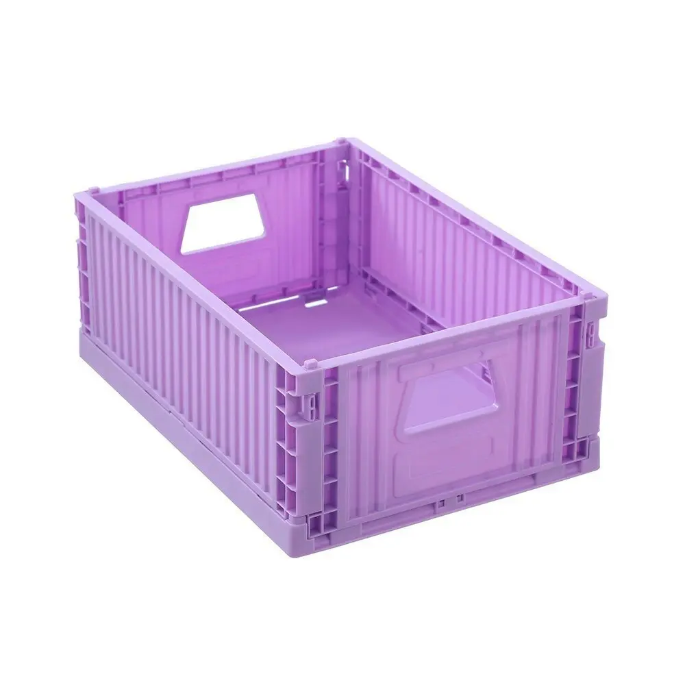 6 x Boxsweden 29x21cm Foldaway Crate Organiser Home Storage Container Assorted