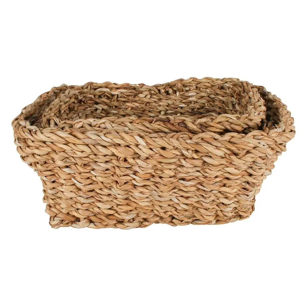 3pc Maine & Crawford Coolangatta 28cm Seagrass Rectangle Basket Storage Natural