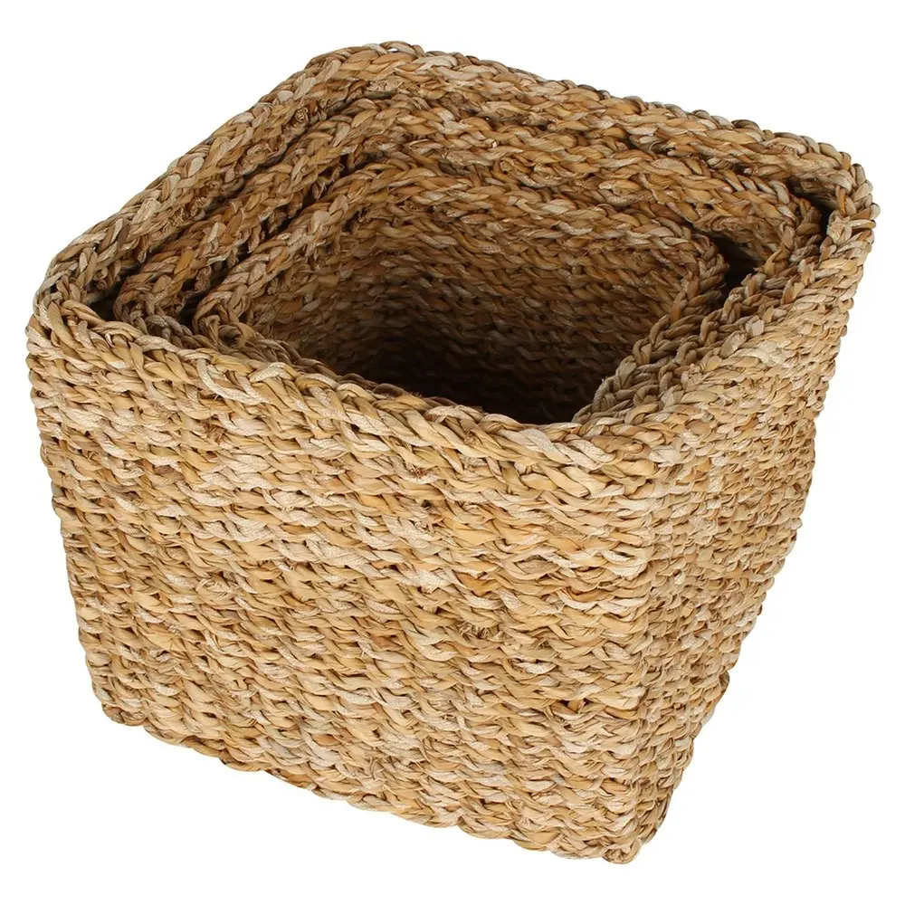 Maine & Crawford Scarborough 18/22/26cm Seagrass Basket Organiser Square Natural