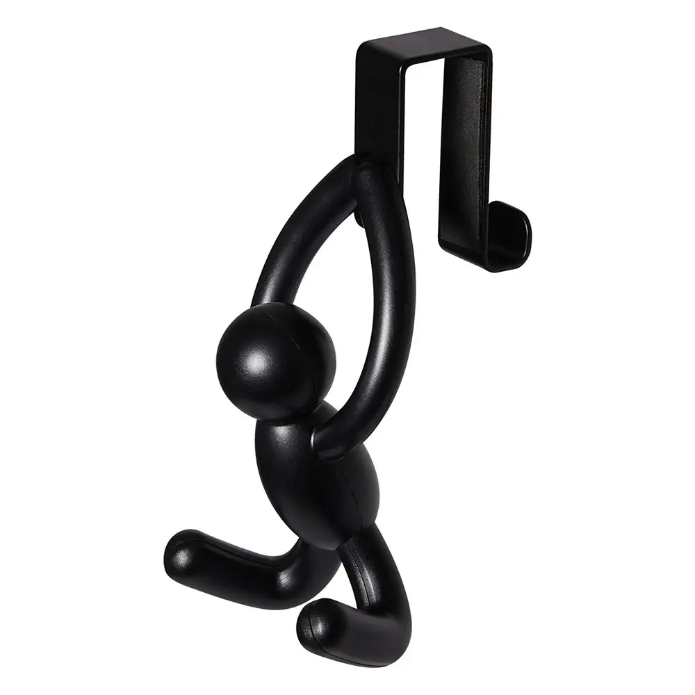 2pc Umbra Buddy Over The Door Decorative Hanging Utility Hooks Black 6x7.4x13cm