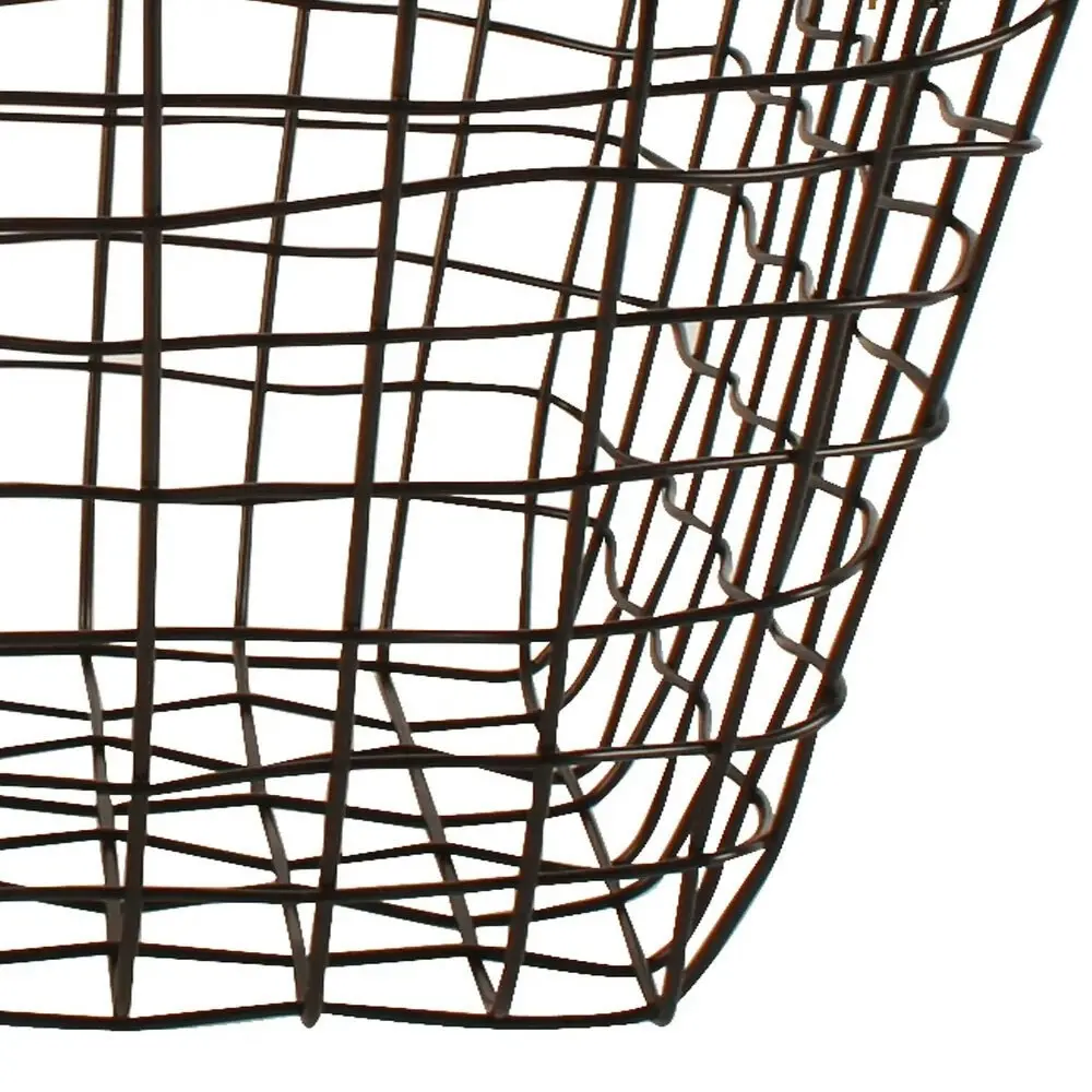 Maine & Crawford Brantly 40cm Metal Storage Basket Home/Room Organiser Black