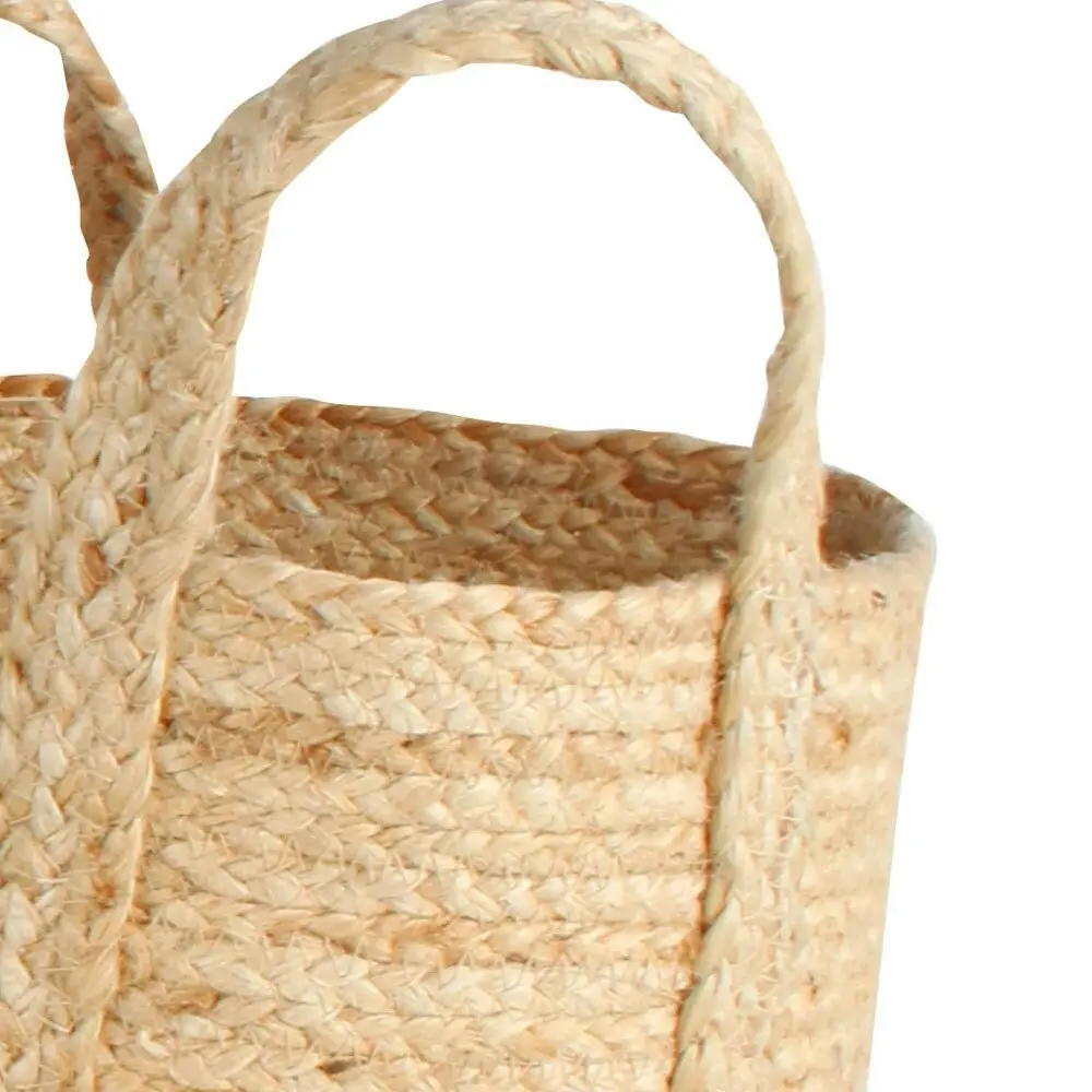 3pc Maine & Crawford Henna Jute 25/30/35cm Basket Storage/Shopping Bag Natural