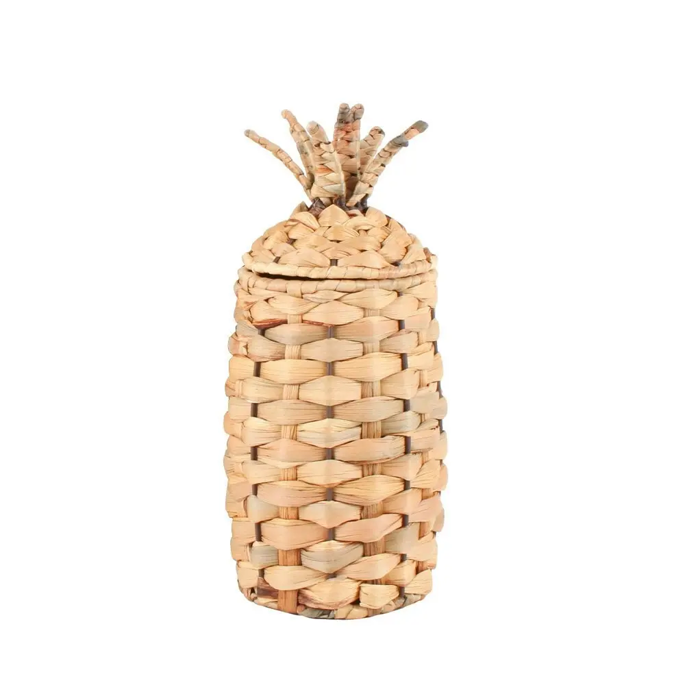 2pc Maine & Crawford Pippi 28/40cm Pineapple Basket Storage Set w/ Lid Natural