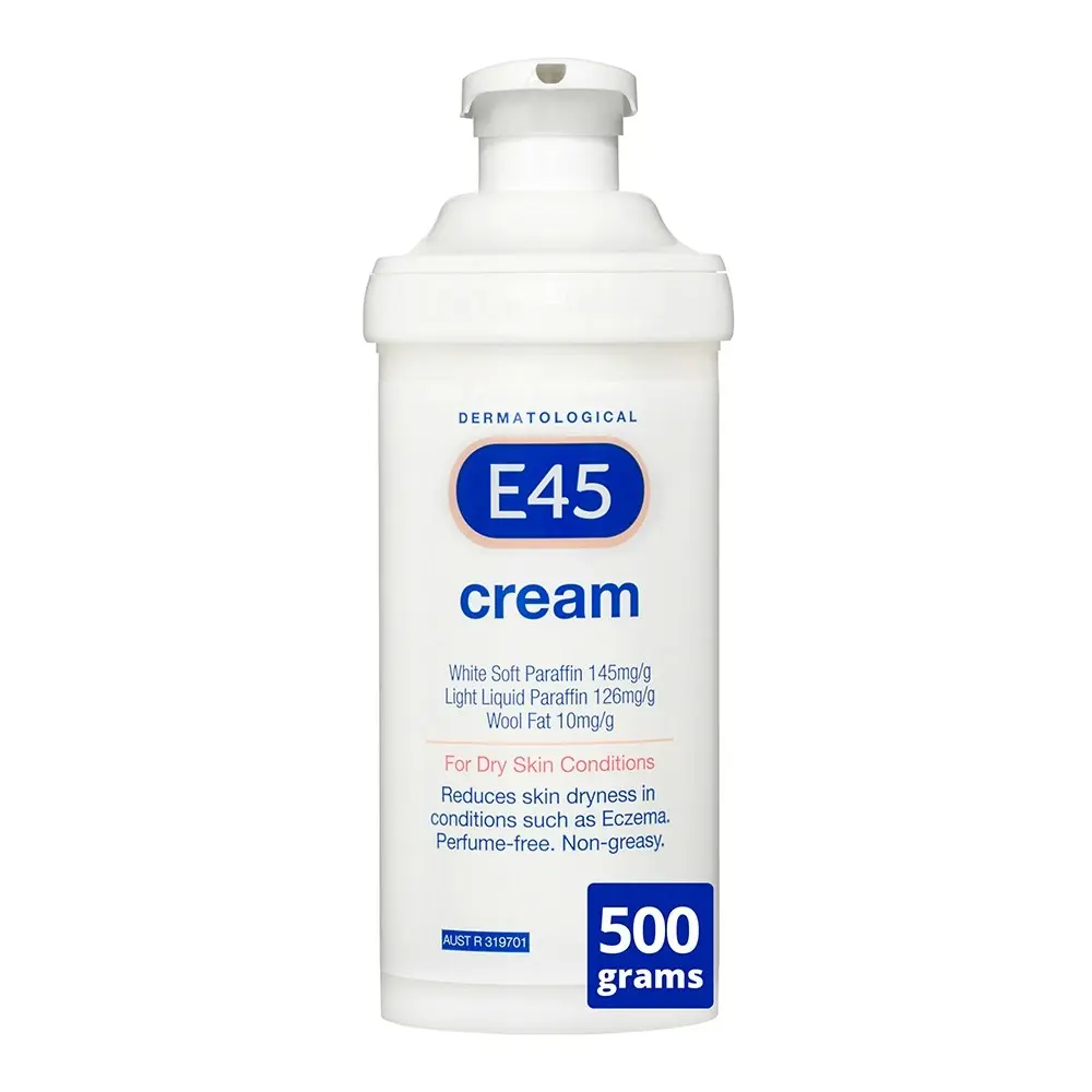 E45 Cream/Care For Dry Skin Pump 500g Body/Hands Non-Greasy/Soothing/Softening