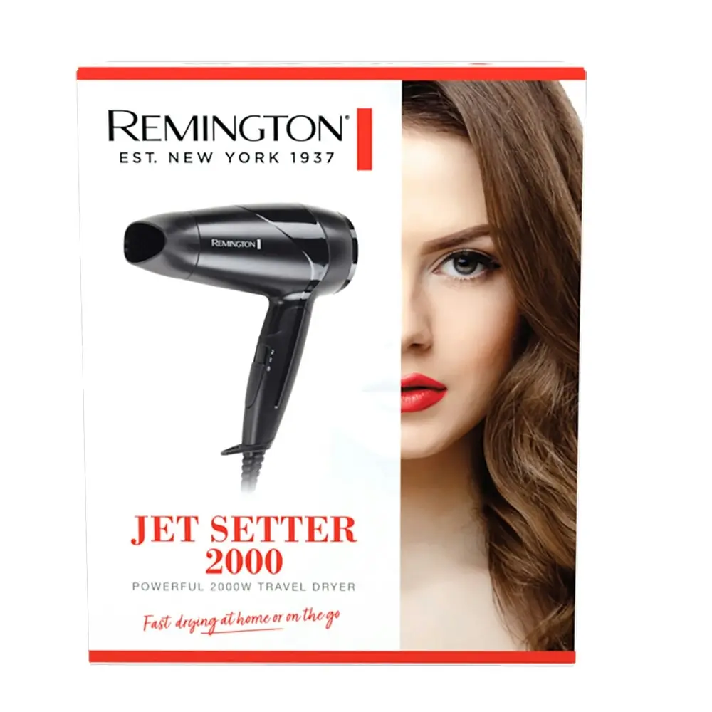 Remington 2000W Jet Setter Dual Head Speed Travel Blow Dry Foladble Hair Dryer