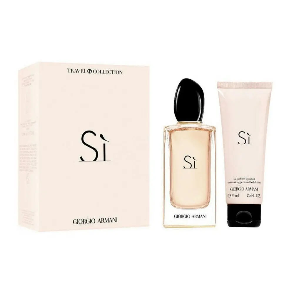 2pc Giorgio Armani Si 100ml Eau De Parfum Spray & Lotion Traveler Exclusive Set