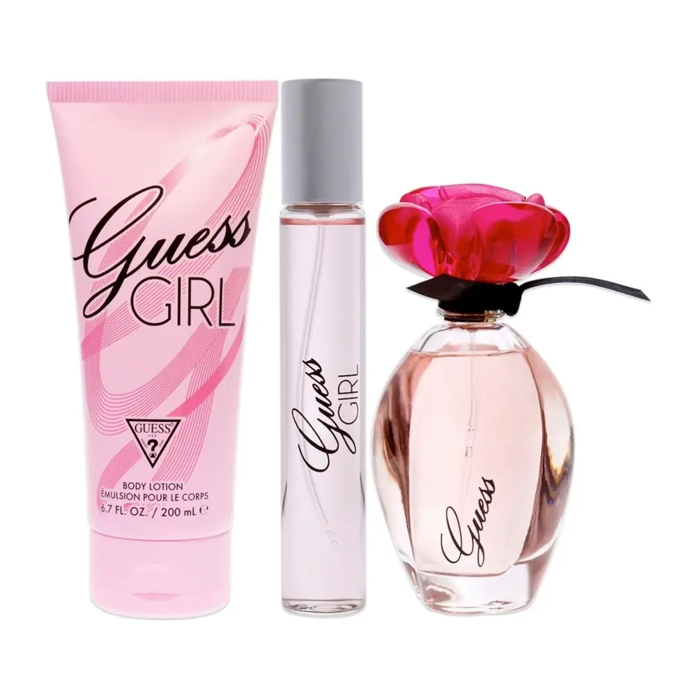 3pc Guess Girl 100ml Eau De Toilette & Body Lotion/Travel Spray Fragrance Set