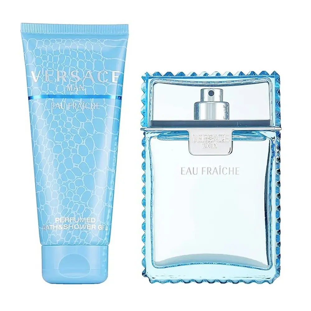 2pc Versace Eau Fraiche Men's 100ml Eau De Toilette/100ml Bath Shower Gel Set