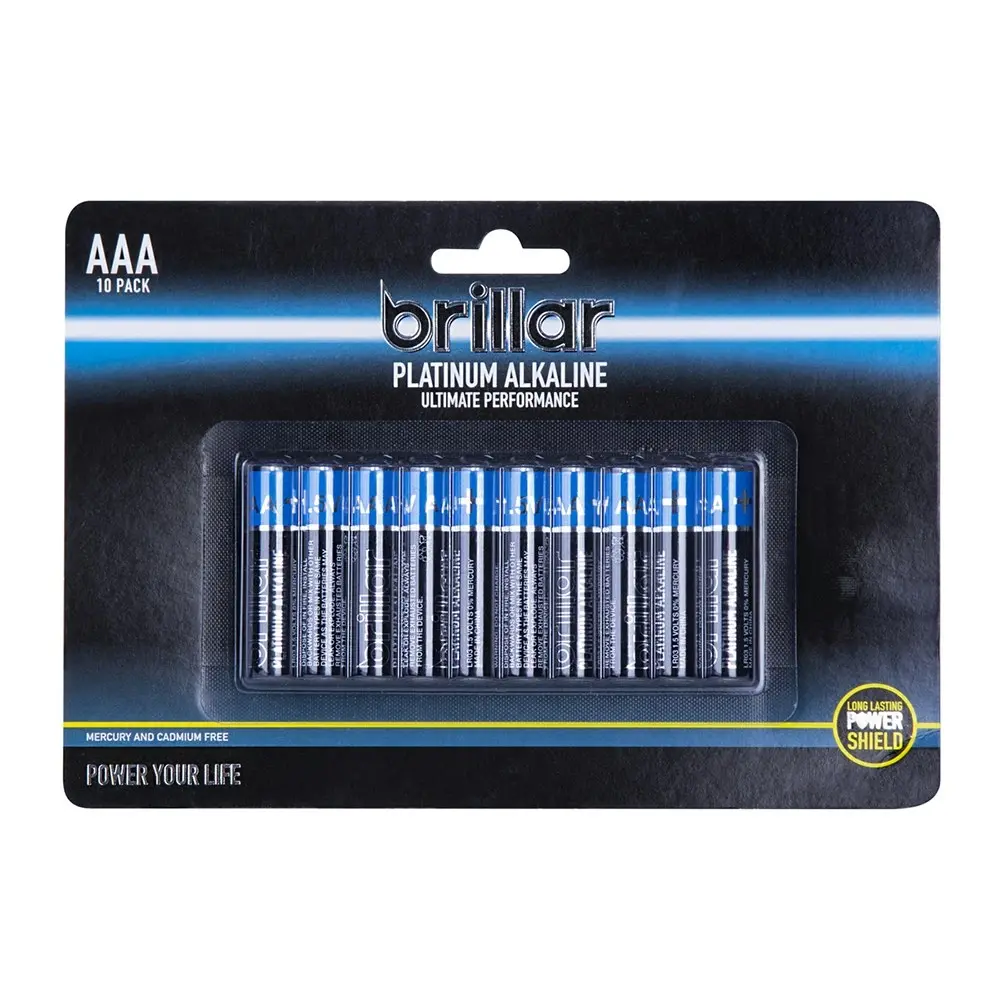 30x Brillar Multi-Pack AAA LR03 1.5v Battery Platinum Alkaline Batteries Blue