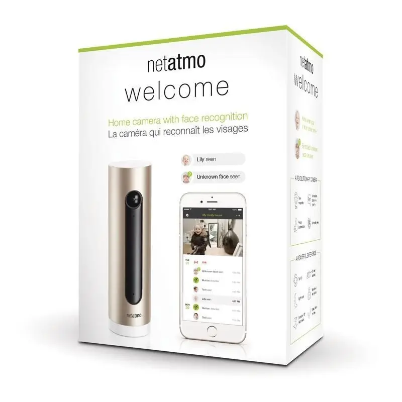 Netatmo FHD 1080P Smart Indoor Security Camera w/Night Vision/Face Recognition