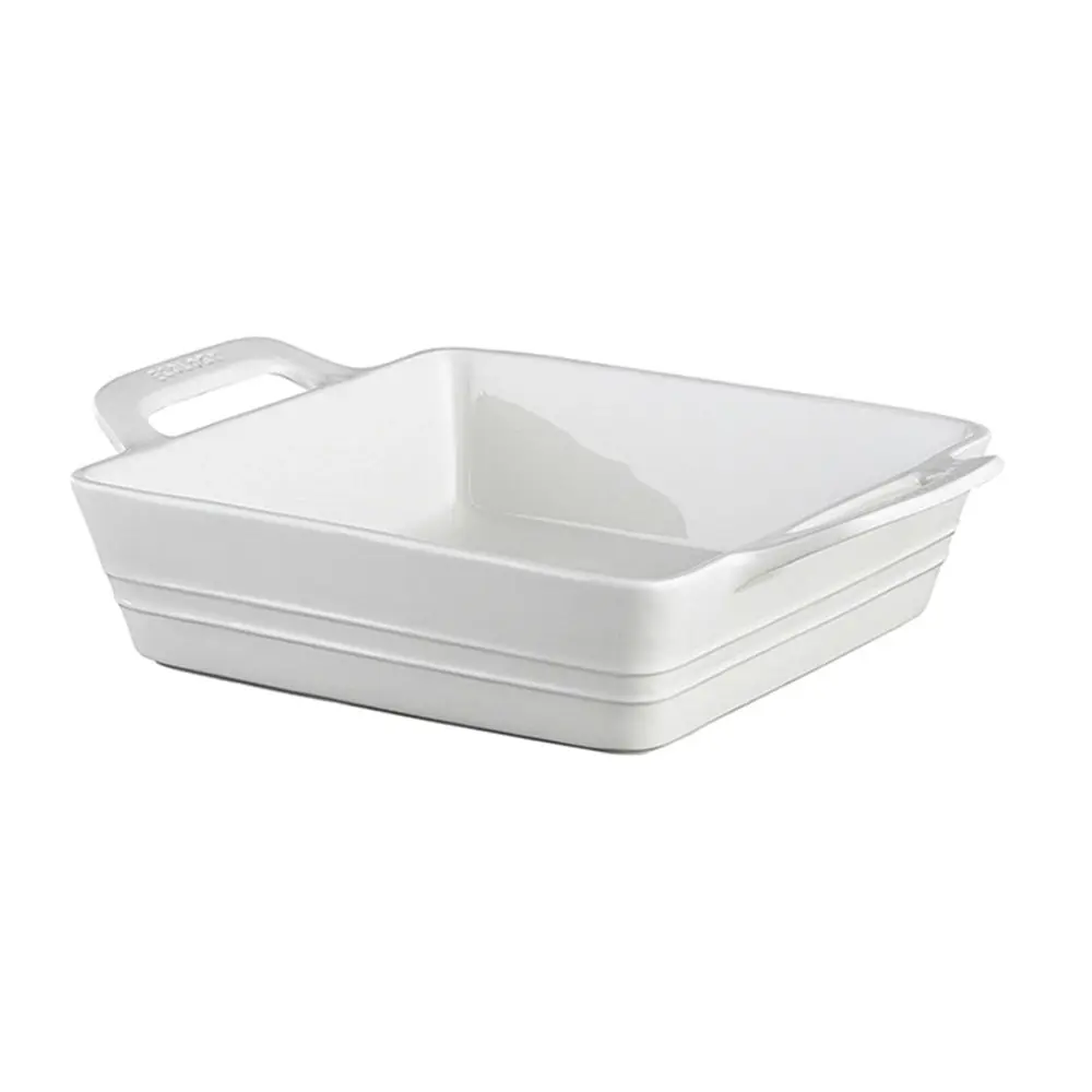 Ecology Signature 30cm Porcelain Square Baker Dish Oven Bakeware Tray White