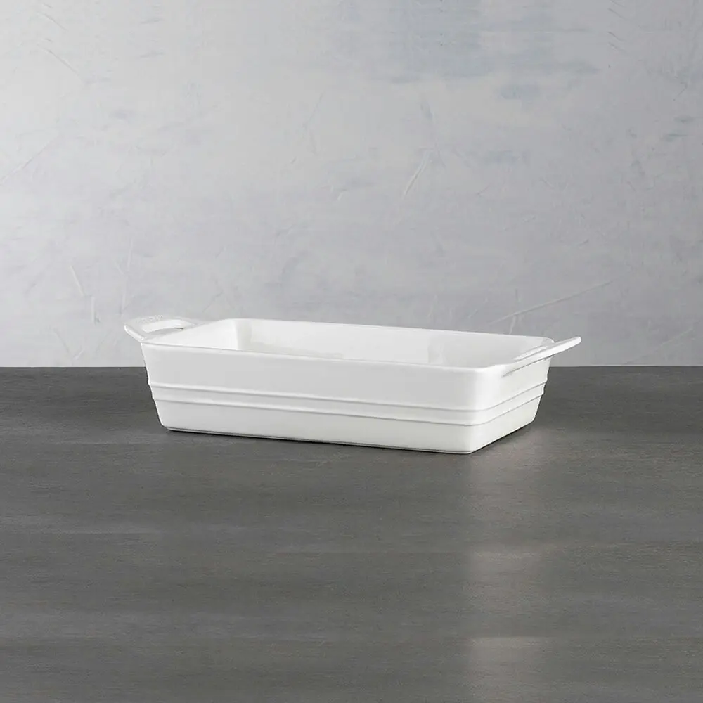 Ecology Signature 30.5x14cm Rectangular Baker Porcelain Dish w/ Handles White