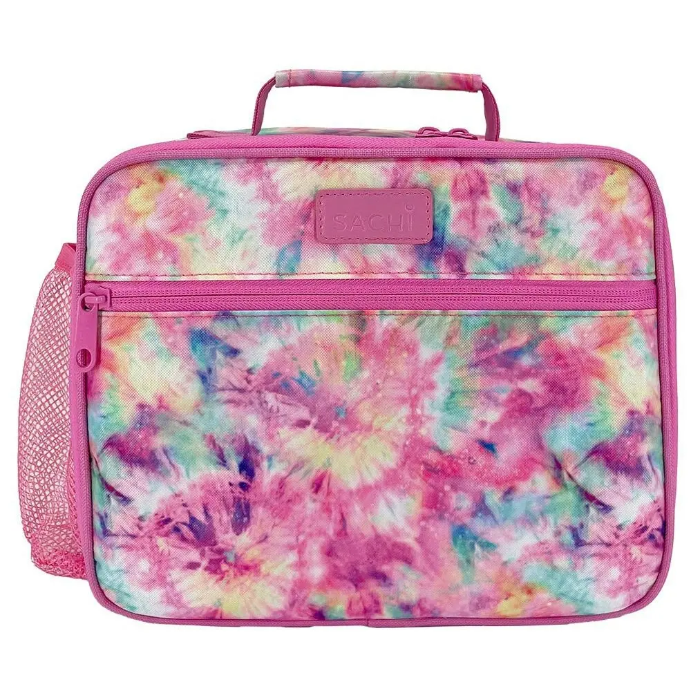 Sachi Style 321 Insulated 26cm Lunch Bag Storage w/ Bottle Holder Tie Dye Splash