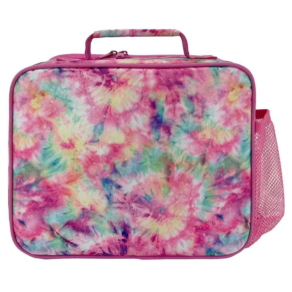 Sachi Style 321 Insulated 26cm Lunch Bag Storage w/ Bottle Holder Tie Dye Splash