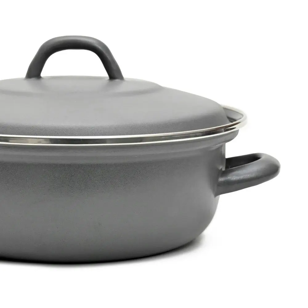 Classica Heavy Duty 26cm/4.2L Steel Casserole Induction Pot w/ Lid Blue Grey