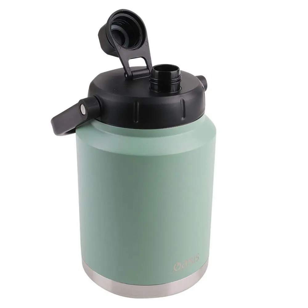 Oasis 2.1L Insulated Mini Jug Stainless Steel Bottle w/ Carry Handle Sage Green