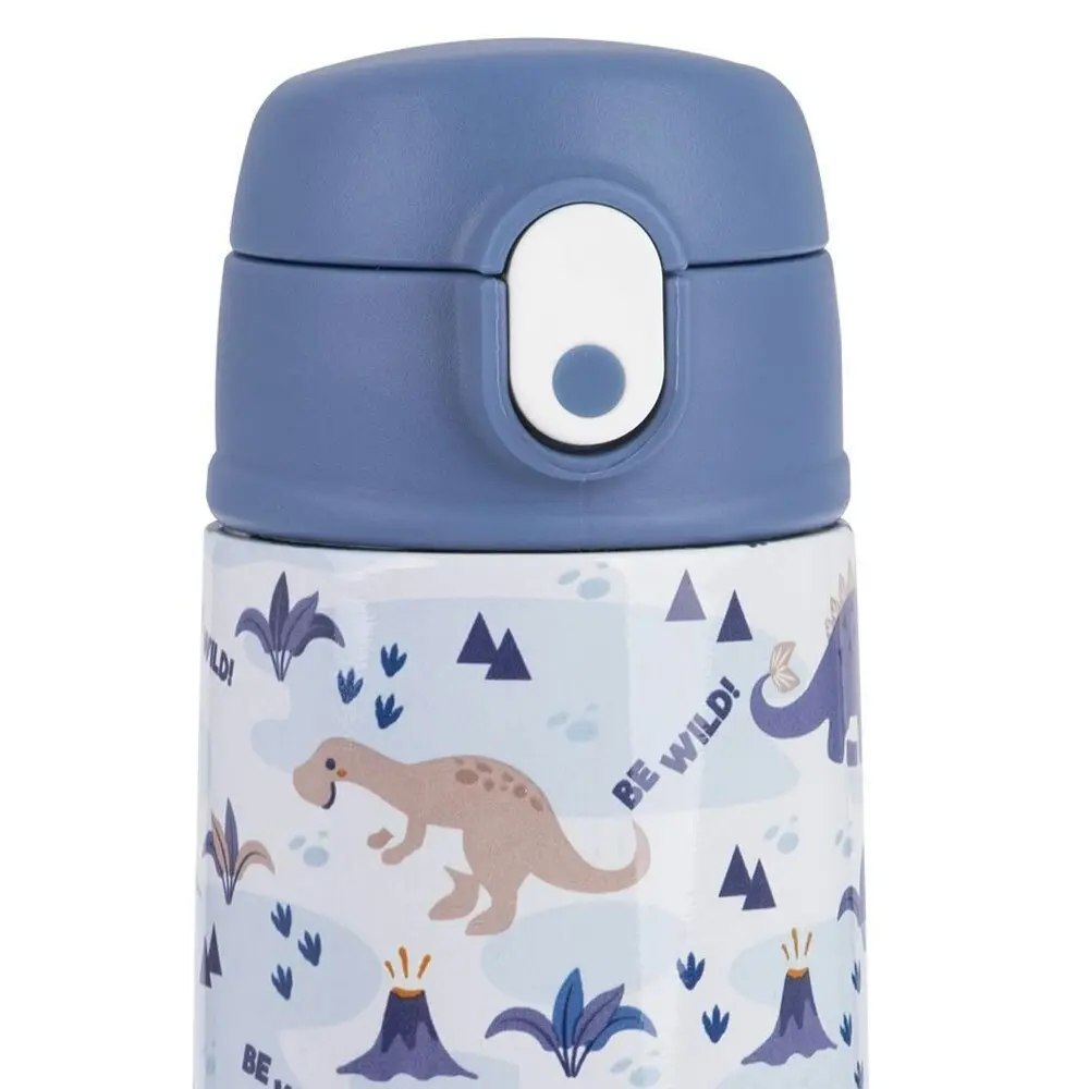 Oasis Double Wall Insulated Kids 400ml Bottle Stainless Steel Dinosaur Land