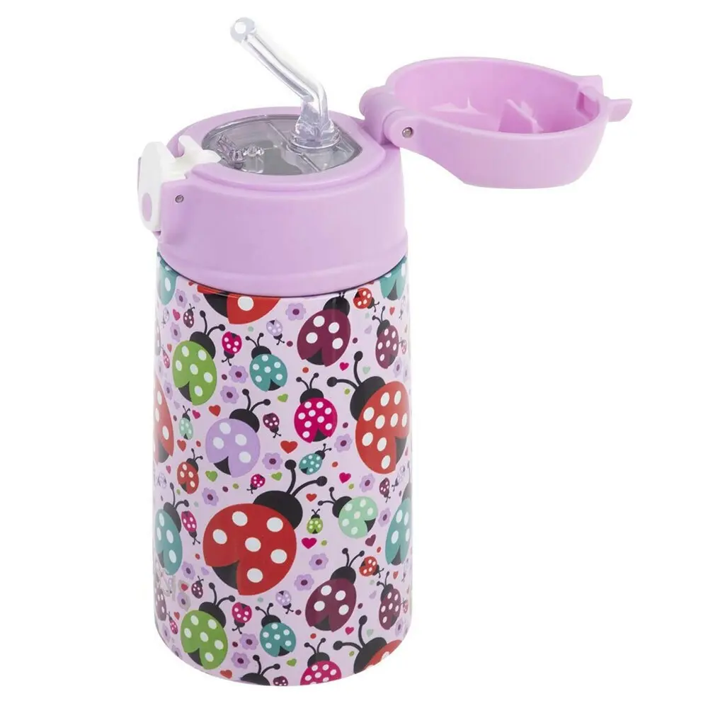 Oasis Double Wall Insulated Kids 400ml Drink Bottle Stainless Steel Ladybugs