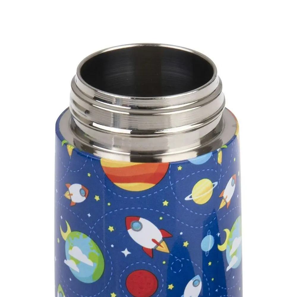 Oasis Double Wall Insulated Kids 400ml Drink Bottle Stainless Steel Outer Space