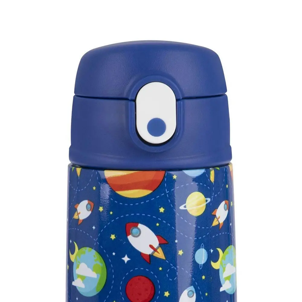 Oasis Double Wall Insulated Kids 400ml Drink Bottle Stainless Steel Outer Space