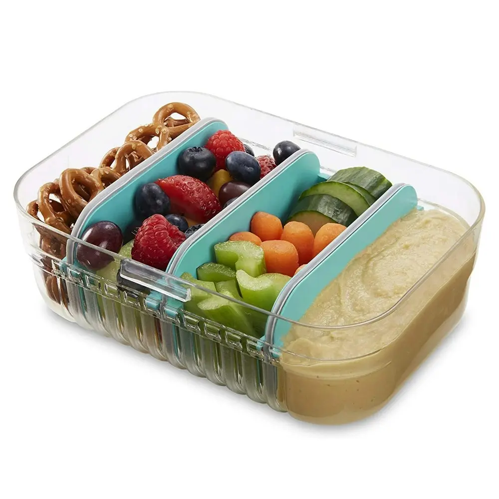 Packit Mod Lunch Bento Box w/ 3 Separators/Dividers Food/Storage 1.11L Mint