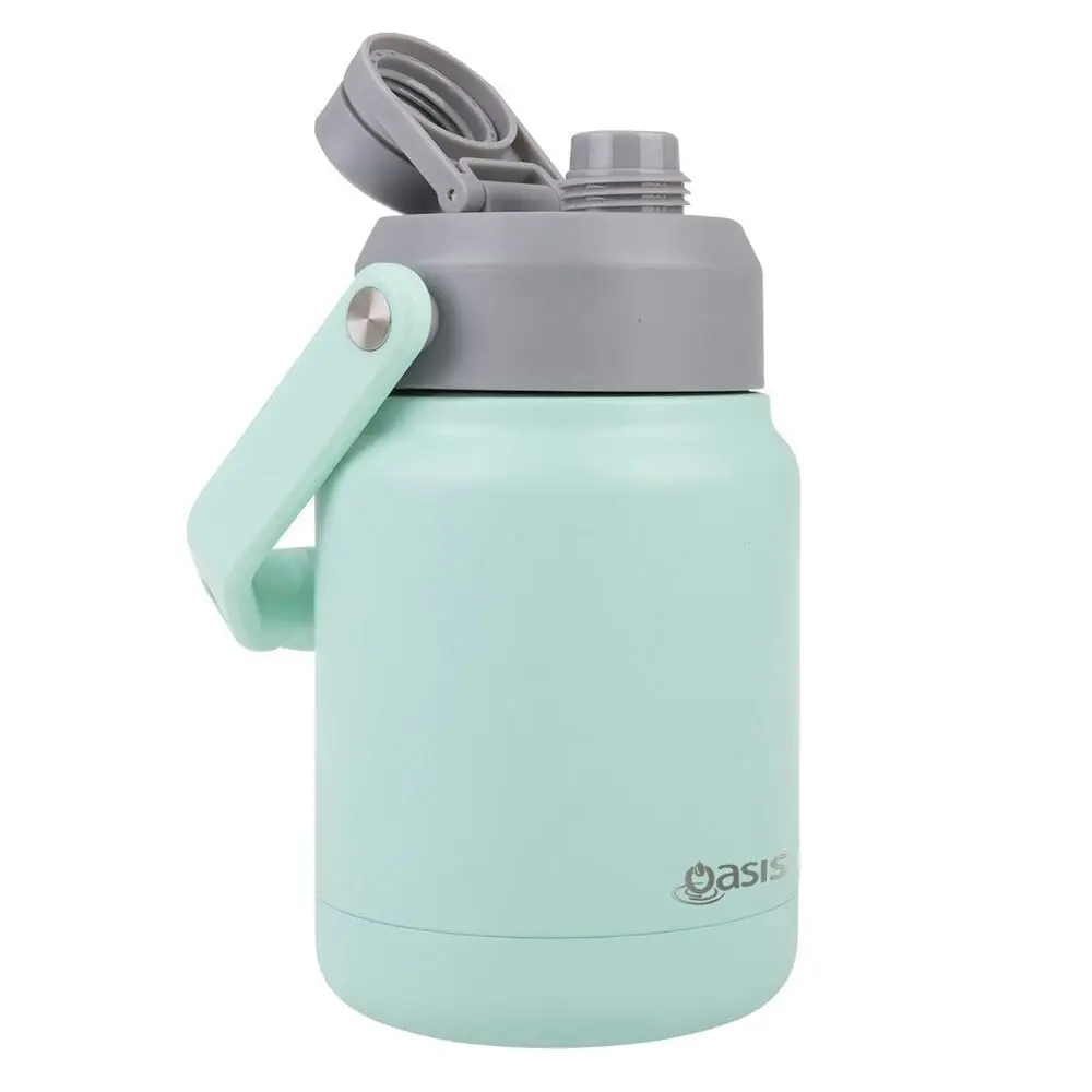 Oasis 1.2L Insulated Mini Jug Stainless Steel Drink Bottle w/Carry Handle Mint